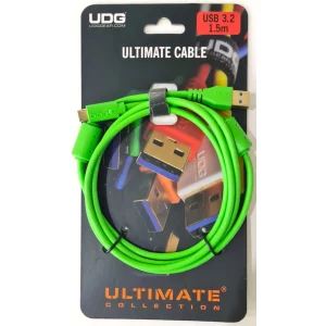 UDG Ultimate Ses Kablosu USB 3.2 C-A Yeşil Düz 1,5 m