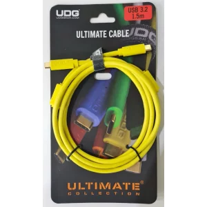 UDG Ultimate Ses Kablosu USB 3.2 C-C Sarı Düz 1,5 m