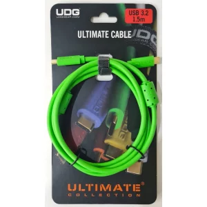 UDG Ultimate Ses Kablosu USB 3.2 C-C Yeşil Düz 1,5 m