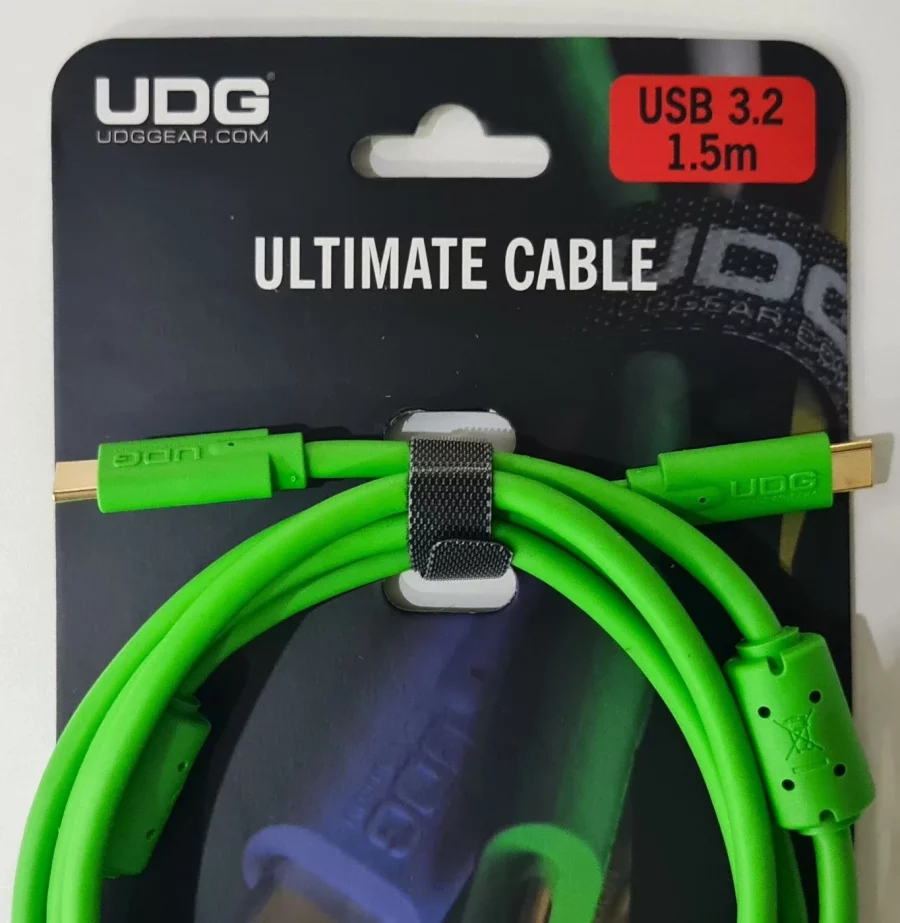 UDG Ultimate Ses Kablosu USB 3.2 C-C Yeşil Düz 1,5 m