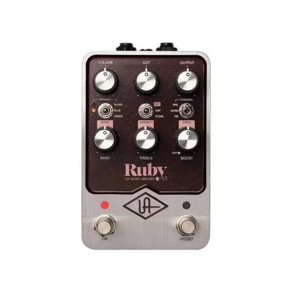 Universal Audio UAFX Ruby '63 Top Boost Amplifier Amfi Emülatör Pedalı Universal Audio UAFX Ruby '63 Top Boost Amplifier Amfi Emülatör Pedalı