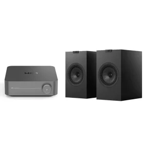 WiiM Amp Pro ve KEF Q3 Meta Network Müzik Sistemi Siyah