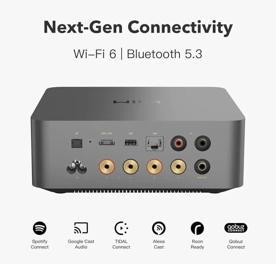WiiM Amp Ultra ve Klipsch RP-600M II Network Müzik Sistemi